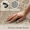 thumbnail image 6 of ODIKA 2'x3' Washable Accent Rug Ivory Ornate Tug Scrollwork Faded Border Vintage Farmhouse Bathroom for Bedroom, Nursery, RV, Pet Friendly, Bedside Mat, 6 of 7