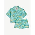 thumbnail image 4 of Justice Girls Short Sleeve Button Top and Shorts Pajama Set, 2-Piece, Sizes 5-18, 4 of 4