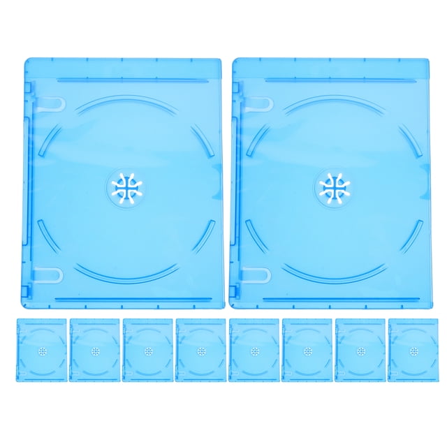 SHOWERORO 10Pcs Rectangular Insertable Cover Design Disc Wrapping Case for CD DVD -ray Protection and Storage