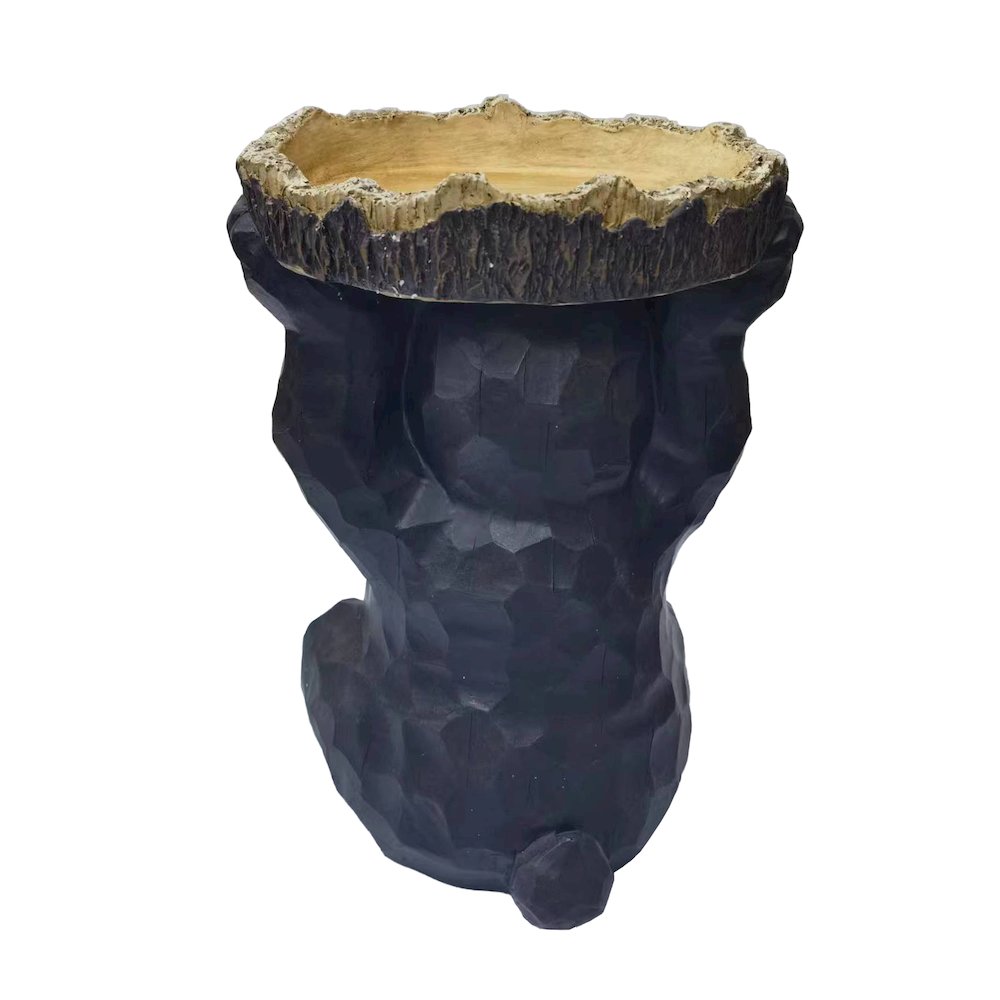 Hi-Line Gift Ltd 75619-S Sitting Bear Holding Bird Bath Garden Decor