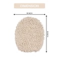 thumbnail image 3 of Home Weavers Fantasia Collection Toilet Lid Seat Cover, Elastic Edges, 100% Cotton Soft Universal Fit for Standard Oblong Round Elongated Bath Room Bowl Lids, Washable, 18"x18" Toilet Lid Cover, Ivory, 3 of 5