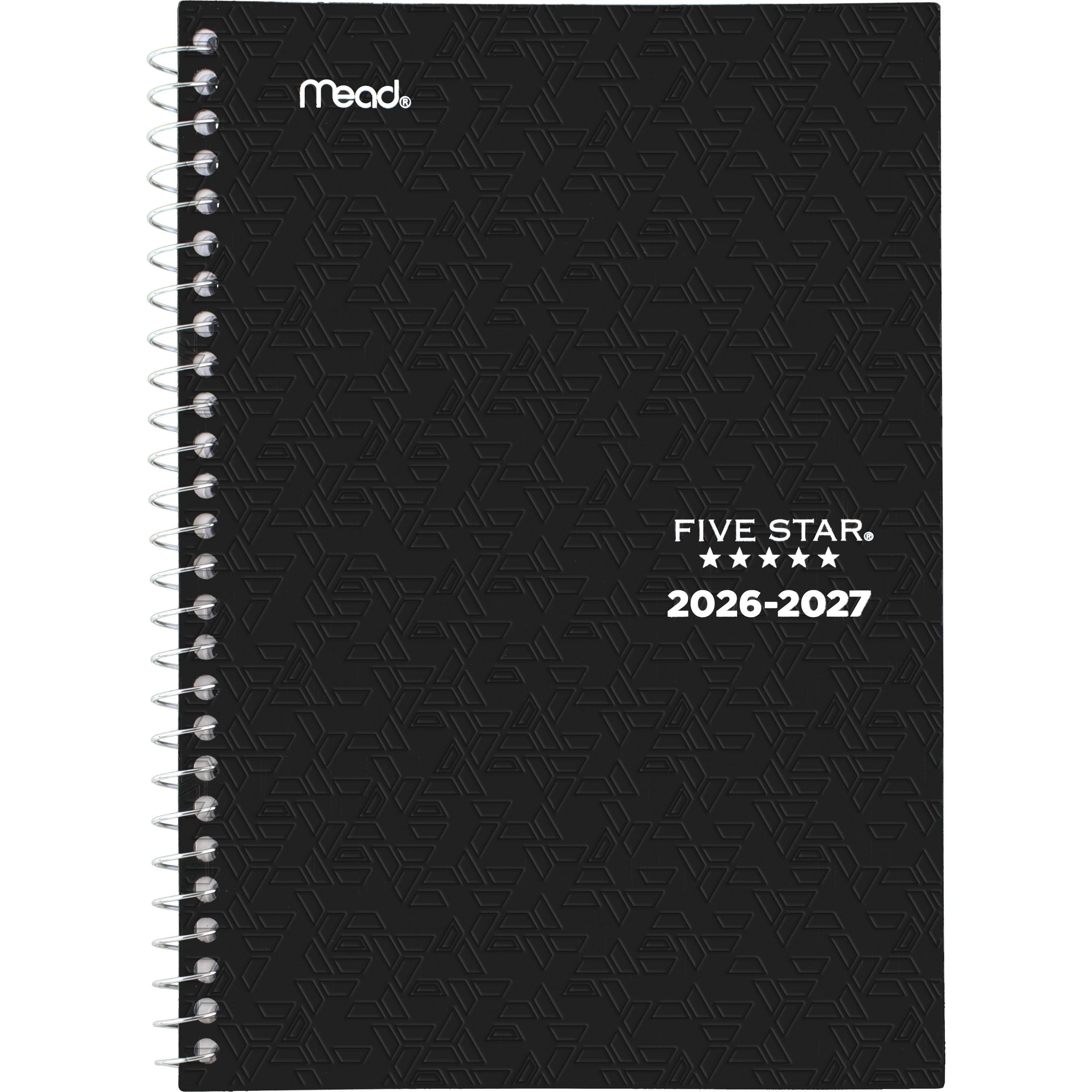 Five Star Black Weekly Monthly Student Planner With Study App 2026-2027
