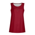 thumbnail image 4 of Plus Size Blouse for Women Women Summer Sleeveless Casual Solid Color O Neck T Shirt Tops Blouse, 4 of 7