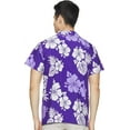 Stylore Hawaiian Shirt for Men ShortSleeve ButtonDown Shadow Hibiscus