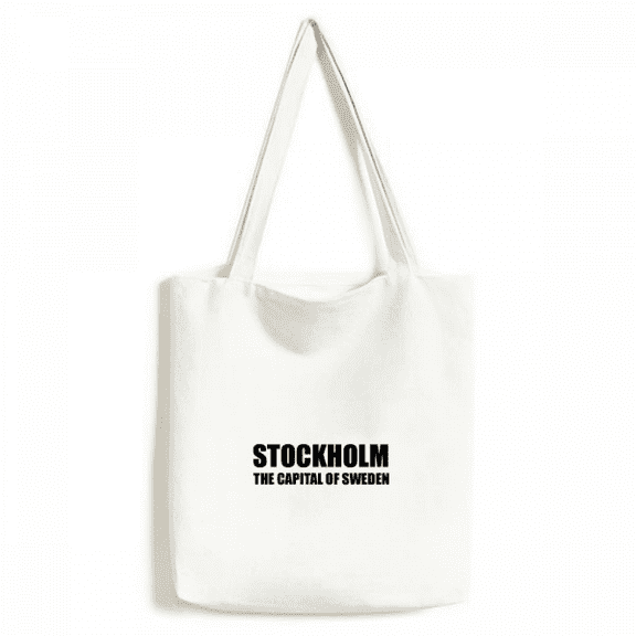 Stockholm The Capital Of Sweden Tote Canvas Bag Shopping Satchel Casual Handbag