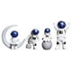 thumbnail image 1 of 4 piezas de estatua de astronauta, figura decorativa, estantería, figura de astronauta Blanco azul, 1 of 8