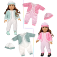 thumbnail image 3 of Ropa para muñecas de 18 pulgadas adecuada para niñas bebés, mono de otoño e invierno, serie de lana, ropa cálida y suave, 3 of 6