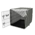 thumbnail image 3 of Retro Dog Crate Cover, Optical Illusion Effect Style Pattern with Abstract Quirky Zigzag Model, Easy to Use Pet Kennel Cover Small Dogs Puppies Kittens, 7 Sizes, Charcoal Grey and Ivory, by Ambesonne, 3 of 6