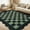 Green, variant on IdealHouse 5'x7' Washable Kitchen Rug, Non-Slip Low Pile Scalloped Checkerboard Farmhouse Entryway Mat, Soft Neutral Area Rug, Brown