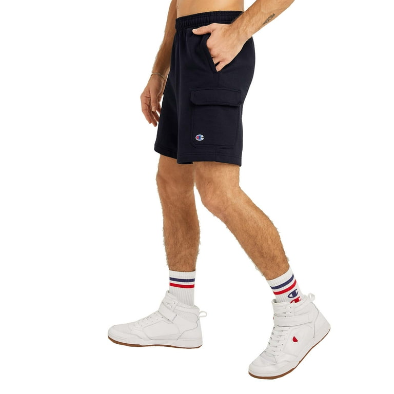 Champion Men s 8 Inch Powerblend Fleece Cargo Short Sweatshort up to Size 2XL