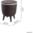 thumbnail image 3 of Lagoon Cancún Outdoor Cooler Bar/Cocktail/Coffee 3-in-1 Patio Table (Brown), 3 of 13