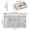 thumbnail image 3 of JIALIOU Nylon Trifold Card Wallet with ID Window Zipper Pocket for Men Women Teen Girl Play Guitar Tropical Leaf, 3 of 7