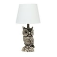 thumbnail image 2 of Woodland 19.85" Tall Contemporary Polyresin Gazing Brown, White Night Owl Novelty Bedside Table Desk Lamp, 2 of 7