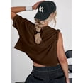 thumbnail image 2 of Workout Crop Tops for Women Loose Fit Breathable Yoga T Shirts Running Athletic Cropped Workout Tops, 2 of 4