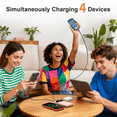 thumbnail image 7 of Portable Charger with Built-in Cables and AC Wall Plug, 10000mAh Slim USB-C Battery Pack, 15W Fast Charging Travel Essential Portable Phone Charger Compatible with iPhone, Samsun, Android，Pink, 7 of 7