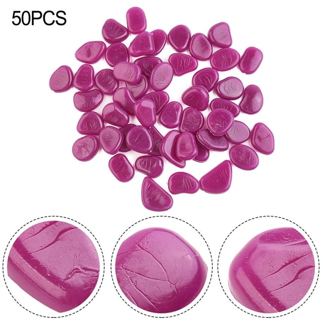 50 Pcs Glow In The Dark Garden Pebbles Glow Stones Rocks For Walkways Garden Path Patio Lawn Garden Yard Decor Luminous Stones