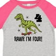 thumbnail image 4 of Inktastic 4th Birthday Party Dinosaur 4 Year Old Boys Toddler T-Shirt, 4 of 5