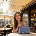 thumbnail image 6 of Anhility Hand Bags for Women Trendy Handbag Classic Small Purse Cute Tote Handbag Mini Clutch Purse for Shopping Travel and Daily Use, Blue, 6 of 6