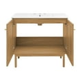 thumbnail image 6 of Cortona 36" Freestanding Bathroom Vanity in Golden Oak with 3-Hole Widespread Sink Top, 6 of 7