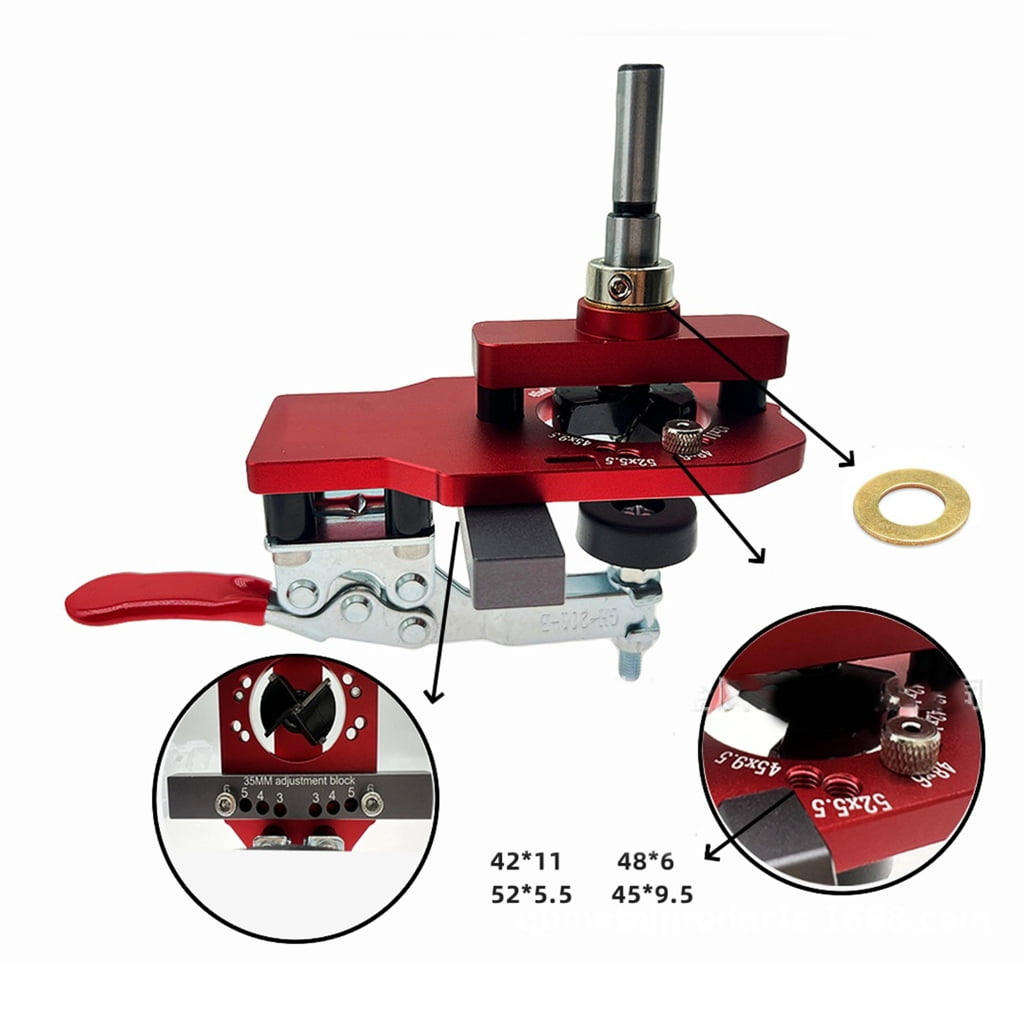 MOMOJIA Multipurpose Hinge Jig 35mm Hole Drilling Guide for Accurate Cabinet Assembly