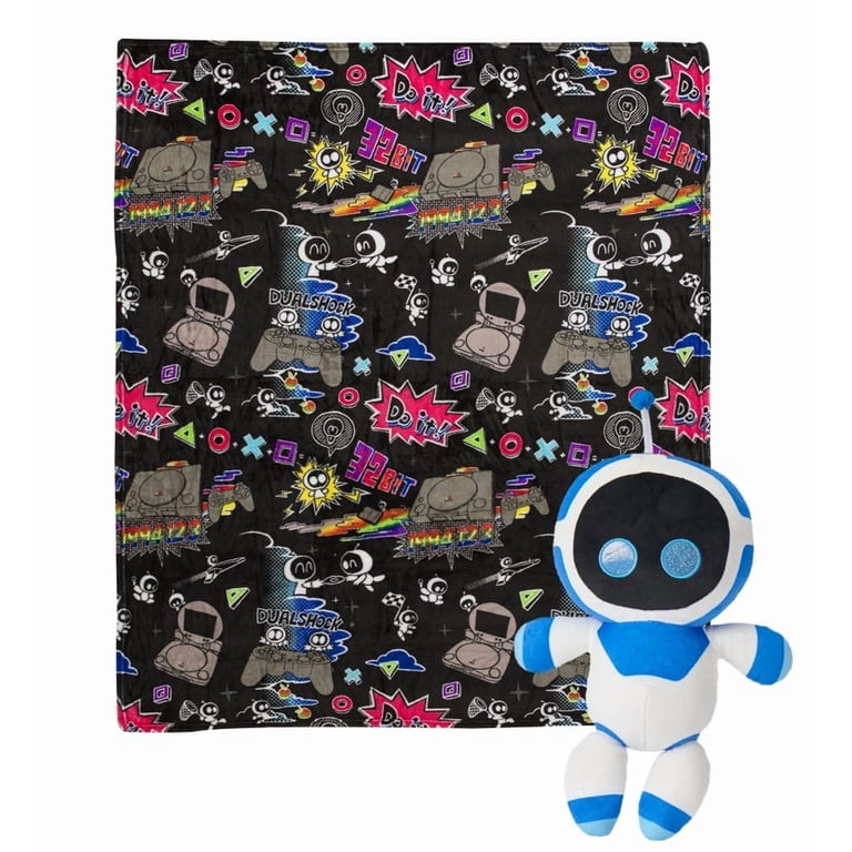 Playstation Astrobot Mural Officially Licensed Silk Touch Throw