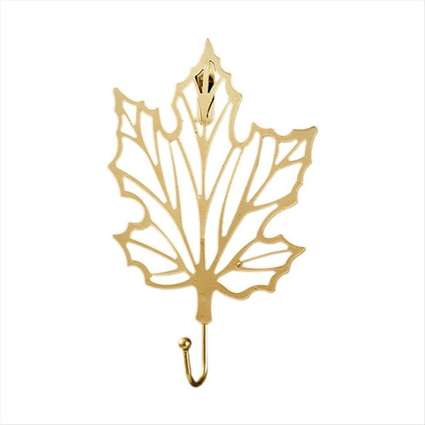 Gancho de Hoja de Metal Vintage Color Dorado Arte del Hierro para Colgar en la Pared Toallero Estantes de Almacenamiento Estilo 2