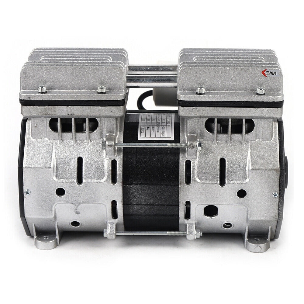 Miumaeov High Flow Portable Vacuum Air Compressor 110V Double-Cylinder Oilless Air Compressor Diaphragm Compressor Pump Ultra Quiet Oil-Free