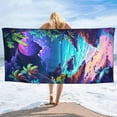 thumbnail image 2 of 71x36IN Seaside Palm Trees Beach Towel Quick Dry Towels Pool Accessories Cruise Essentials Vacation Gifts Summer Must Haves for Swimming Camping Travel, 2 of 5