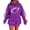 Purple-10, variant on Fshinging Football Hoodie Sweatshirt For Women Long Sleeve Sequin Letter Print Oversize Pullover Tops Sunday Game Day Clothes