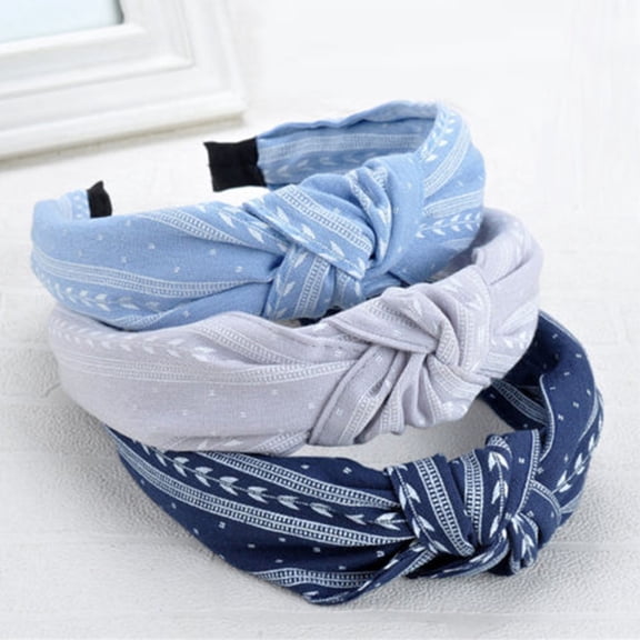Black Cloth Knotting Leaves Wide Hairband - Stylish Hair Accessories for Women