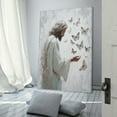 thumbnail image 3 of Jesus Wall Art Jesus And Butterflies Abstract Religious Painting Canvas Wall Art Poster Decorative Bedroom Modern Home Print Picture Artworks Posters 12x18inch(30x45cm), 3 of 6