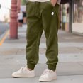 thumbnail image 4 of Dalix Ghost Embroidery Jogger Midweight Fleece Sweatpants Soft Lounge Pant Drawstring Waistband Pockets Mens in Olive 2XL XX-Large, 4 of 5