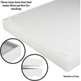 thumbnail image 4 of 6 Pack of White Plastic Stackable Standard size Jewelry Display trays. for Rings, Bracelets, Necklaces, Pendants, Bracelets in Showcases, Over the counter in store. Jewelry Organizer (White), 4 of 5