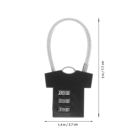 NICEXMAS Cable Lock Small Combination Padlocks Zinc Alloy Anti Theft Outdoor Use 2pcs