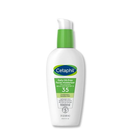 Cetaphil Face Moisturizer, Daily Oil Free Facial Moisturizer with SPF 35, For Dry or Oily Combination Sensitive Skin, Fragrance Free Face Lotion