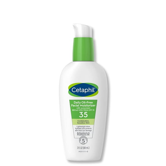 Cetaphil Face Moisturizer, Daily Oil Free Facial Moisturizer with SPF 35, For Dry or Oily Combination Sensitive Skin, Fragrance Free Face Lotion