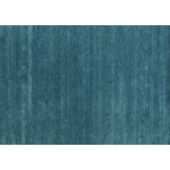 Ahgly Company Machine Washable Indoor Rectangle Contemporary DarkCyan Green Area Rugs, 3' x 5'