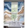 Photo inspiration: Gallery Detail: Blue Beige Moire Semi Sheer Curtains 63 Inch Length 2