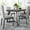 Gray, variant on Harper & Bright Designs Upholstered Dining Table Set for 4, Rectangle Faux Marble Table and 4 Thicken Cushion Chairs, White/Beige+Black