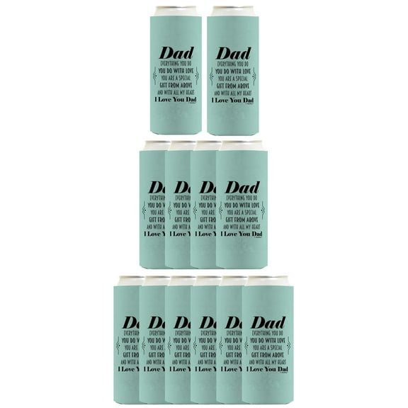 Best Dad Ever Gift For Dad You Are A Gift From Above Poem 12-Pack Ultra Slim Can Thermocoolers