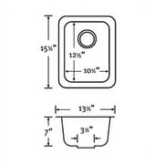 Swanstone Swanstone Classics 13.5'' x 15.5'' Undermount Bar Sink