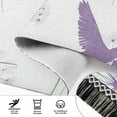 thumbnail image 6 of Yayeee Runner Rug for Bedroom 2'x6' Machine Washable Hallway Non Slip Mat, Purple Birds, 6 of 8