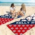 thumbnail image 3 of Personalized Beach Towels for Kids - Custom Beach Towels with Name- Ultra Absorbent Super Soft Swimming Towels, Customized Bath/Pool/Beach Towel for Boys and Girls(Tennis), 3 of 9