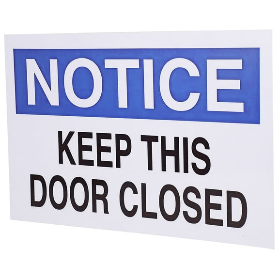 HEMOTON Keep Door Closed Sign for Warning Practical and Aluminum Sign 1 Piece