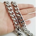thumbnail image 3 of HOOUN 15mm chunky 316L Stainless Steel Heavy Link Curb Cuban Chain Men Necklace 8"-40"-40 inch for necklace, 3 of 4