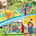 thumbnail image 4 of Costway Inflatable Water Park with Ocean Balls Climbing Wall Ball Pit Toss Ring Toss Game, 4 of 10