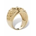 thumbnail image 3 of PalmBeach Jewelry Men's Onyx Eagle Nugget Ring in 4k Yellow Gold-Plated or Sterling Silver, 3 of 7
