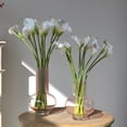 thumbnail image 2 of Ramo de flores artificiales de lirio de cala de tallo largo, flores falsas de látex de tacto real para el hogar, dormitorio, oficina, boda, fiesta, decoración de eventos., 2 of 8