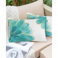 thumbnail image 6 of Turquoise Throw Pillow Cover 24 x 36 Inch Decorative Pillow Cover Modern Gold Solid Tie Dye Watercolor Floral Lumbar Pillowcase Seasonal Rectangle Cushion Case for Couch Sofa Bed Living Room, 6 of 7