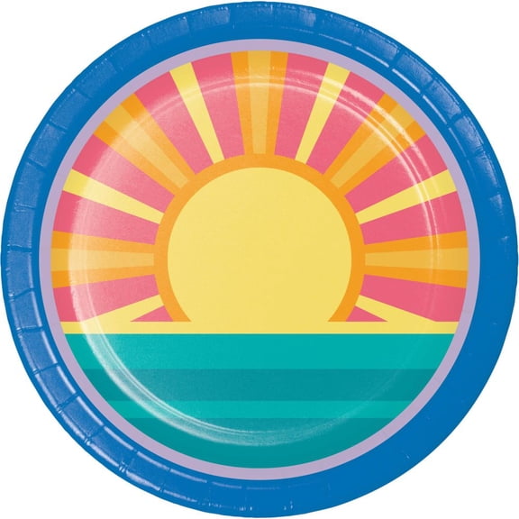Summer Sun 7-inch Paper Plates 8 Per Pack
